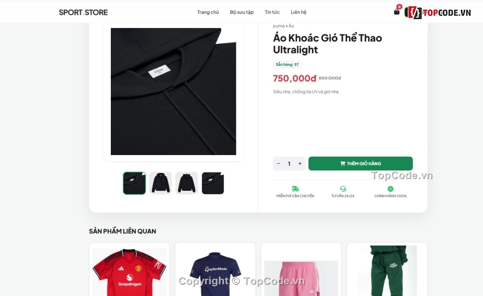 Website bán đồ thể thao,thể thao,mới nhất